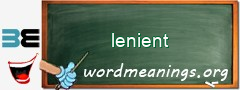 WordMeaning blackboard for lenient